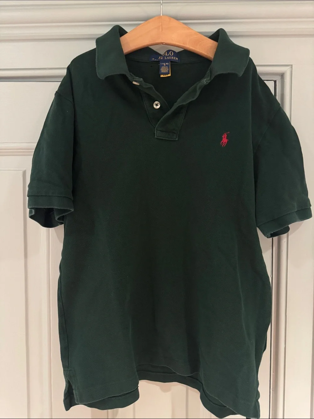 Ralph Lauren Dark Green Polo with Red Pony Logo